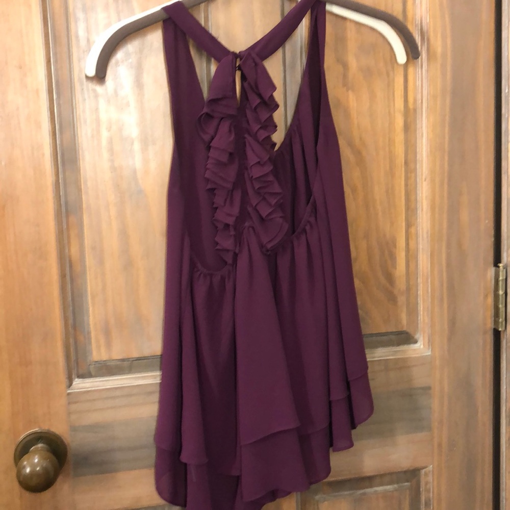 Purple ruffle tank!